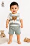 Baby Boy Shorts Set with Teddy Bear Detail, Comfortable Summer Set - 6