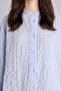 Relax Fit Crew Neck Seersucker Textured Long Sleeve Light Blue Tunic D4145Ax26Sm - 4