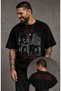 Unisex Mötley Crüe Printed Crew Neck T-Shirt, Oversized Rock Band Themed Tshirt