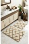 Royal Nordic 2-Piece Latex Non-Slip Base Bath Mat Set 80X50 cm Machine Washable Mat