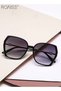 Women's Square Sunglasses UV400 Protection Sequin Side Design Fashion Anti Glare Sun Shades with Glasses Case Black - 3
