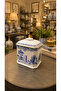 Esterhomedecor Porcelain Jar with Lid, Height 19cm, Width 13cm