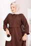 Bolero Striped Dress Set Brown - 2