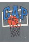 Gap baby boy bear print short sleeve crew neck t-shirt 1-5 years gray - 2
