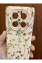 Poco X7 Vine Flower Printed Inside Velvet Silicone Phone Case (Cream Color) - 3