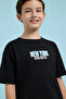 Typography Print T-Shirt with Crew Neck and Short Sleeves - 5
