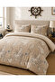 Map Patterned Double 200 X 240 Duvet Cover Set with Elastic Sheets - 3