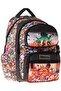 حقيبة ظهر مدرسية سوداء مطبوعة للأولاد من Kids Five Sections - L5424