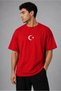 Unisex Oversize T-Shirt Turkey Moon Star Peace Alper Yilmaz T-Shirt 2026 World Cup Front and Back Printed T-Shirt Short Sleeve Summer Top Turkey National Team T-Shirt - 2