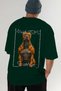 For Dog Lovers 14 Green Oversize T-Shirt with Dog Print on the Back 100% Cotton Unisex Dog Lover Premium Design - 7