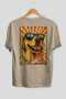 For Dog Lovers 31 Beige Oversize T-Shirt with Dog Print on the Back 100% Cotton Unisex Dog Lover Premium Design