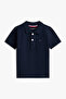 Newborn Essential Navy Blue Polo Collar T-Shirt