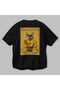For Dog Lovers 62 Back Dog Print Black Oversize T-Shirt 100% Cotton Unisex Dog Lover Premium Design - 3