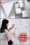 6 Pieces 30X30 White Marble Patterned Wall Covering Panel Adhesive Bathroom Kitchen Wall Flooring Sticker