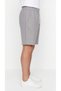 Men's Gray Color 100% Cotton Linen Muslin Shorts with Back Pockets and Laces - 4