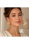 Pink Stone Gold Sun Model Women's Earrings - 4