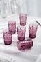 Acrylic Plum 6-Pack of Short Glasses & Water/Soft Drink/Coffee Side Glasses, 400 ml (Not Glass, BX) - 2