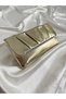 Holly Model Wedding Engagement Evening Dress Bag Clutch Bag Gold - 3