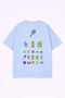 Oversize Unisex Cotton Printed T-Shirt – Tennis Emoji Print