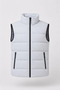 Men's padded vest with zipper, external pockets, internal pockets, fiber filling, and lined - grey - 3