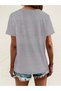 Women's Cute Cat Printed Oversize Casual Crew Neck T-Shirt Boyfriend - 2