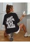 Coming Printed Women / Girls Casual Oversize T-Shirt Boyfirend