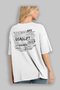 Deadlift Oversize Back Printed White T-Shirt 100% Cotton Streetwear Premium Comfort Fit - 3