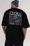 Gym Bodybuilding Oversize Back Printed Black T-Shirt 100% Cotton Streetwear Premium Comfortable Fit - 6