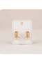 Women's Stylish Hoop Steel Earrings with Zircon Stones