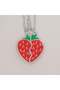 2-Pack Strawberry Model Magnetic Chain Necklace, Friendship Necklace, Best Friends