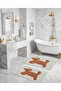 Digital Printed Non-Slip Washable Double Bath Mat Bathroom Rug 40X60 + 60X100Cm - 2