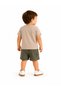 Boy's 100% Cotton Shorts Two-Piece Set Beige-Khaki 2-5 Years - 2