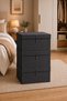 3-Piece Multi-Purpose Storage Box Maxi Organizer with Lid Crate Type Box Storage Organizer Anthracite