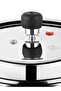 Deluxe Alpha Svachh Stainless Steel Pressure Cooker | Sturdy Handles | Cool Touch Weight | Induction Compatible Silver 6.5Liters - 6
