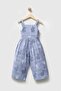 Fish Patterned Girls' Jumpsuit - Blue - 3