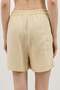 Yellow Linen Blend Women's Shorts - 3