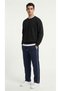 Men's Navy Blue Color Baggy Side-Piped Loose-Fit Comfortable Fit Sweatpants - 5