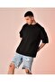 Black Oversize Basic T-shirt - 3