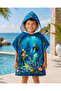 Boys' Submarine and Octopus Patterned Hooded Beach Poncho Children's Towel Poncho - 4