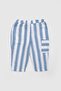Organic Cotton Muslin Baby Pants with Blue Stripes - 4
