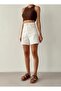 High Waist Gabardine Shorts