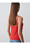21235 Degaje Collar Strap Top-Red - 2