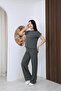 Pure Women's Cotton Soft Textured Comfortable Fit 2-Piece Set Casual Blouse and Pants Set - 2