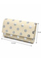 Women's Polka Dot Beige Silver Evening Dress Clutch Chain Strap Hand and Shoulder Wedding Engagement Evening Bag - 4