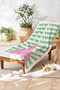 City-Themed New York Beach Towel - Modern Typographic Pink Green Quick-Dry Microfiber Towel - 6
