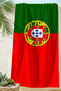 Portugal Flag Beach Towel Coverlet - Red Green Marine Style Quick Drying Microfiber Towel Coverlet - 6