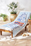 Written Marine Themed Beach Towel - Blue White Nautical Pool Sea Bath Quick Drying Beach Cover - 7