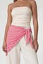 Pink Tie-Dye Detailed Ruffle Fabric Waist Accessory Pareo Alc-X15556 - 3