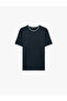 Regular Fit Short Sleeve Cotton Color Contrast Crew Neck T-Shirt - 5