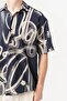 Abstract Design Detailed Short Sleeve Oversize Shirt - 2